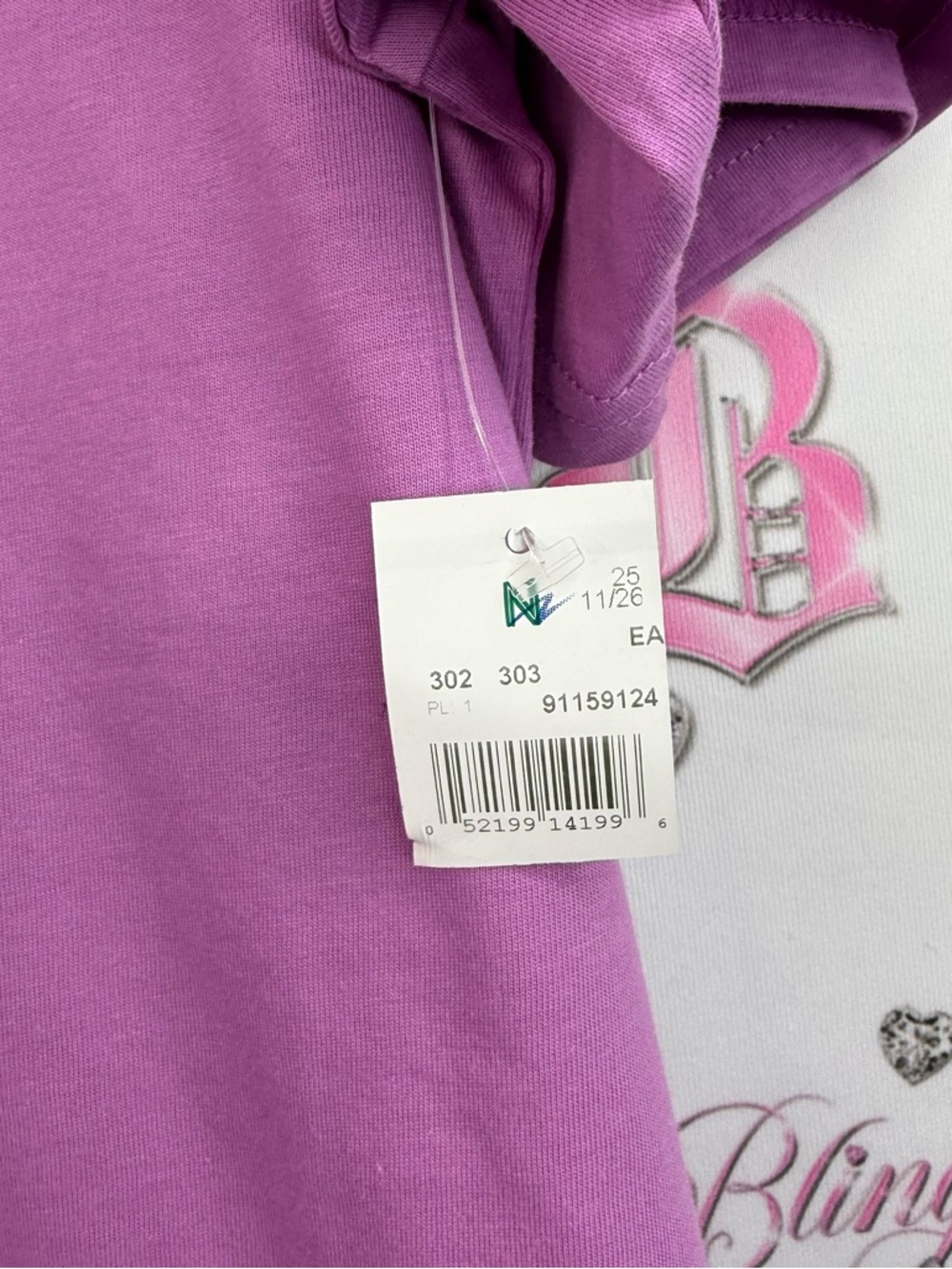 Quiksilver T-shirt purple black logo Short Sleeve Logo Tee - Lavender NEW - Picture 6 of 11